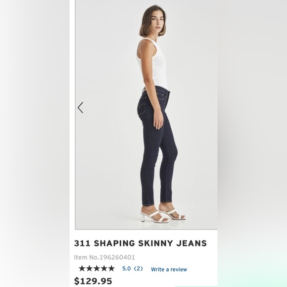 Levi 311 Premium Super Slimming Skinny BRAND NEW - Picture 10 of 11
